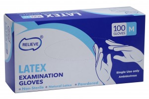 Latex Disposable Gloves (M)