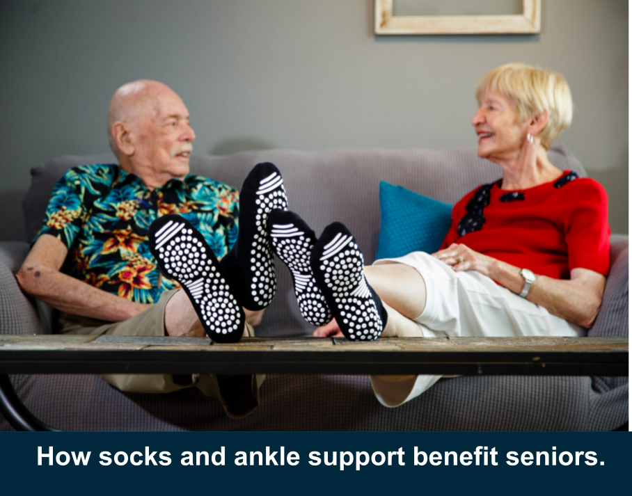 How anti skid socks and ankle support benefit seniors